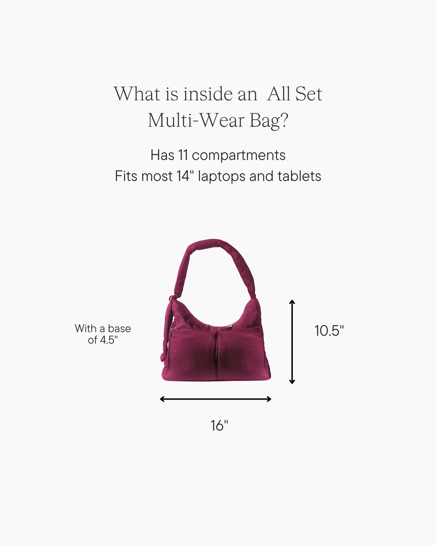 All Set Multi-Wear Bag in Red Wine