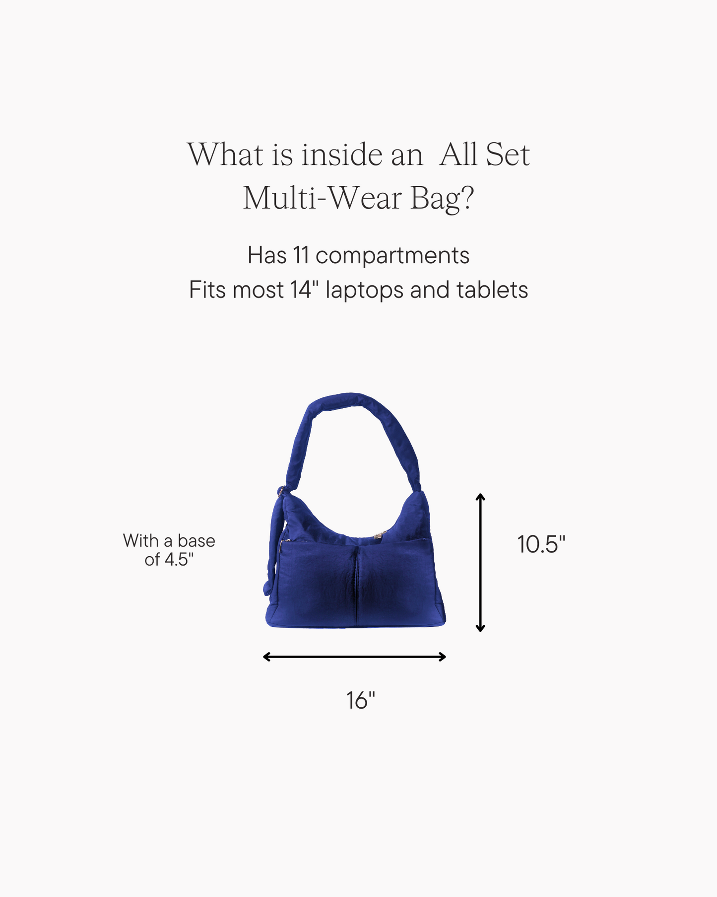 All Set Multi-Wear Bag in Admiral Blue